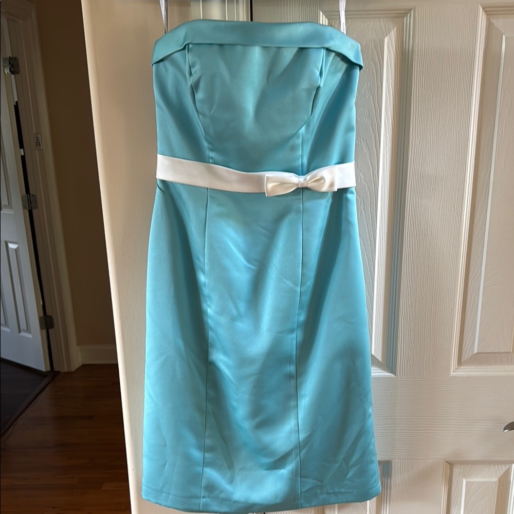Alfred Angelo Blue Strapless Sheath Dress for Weddings